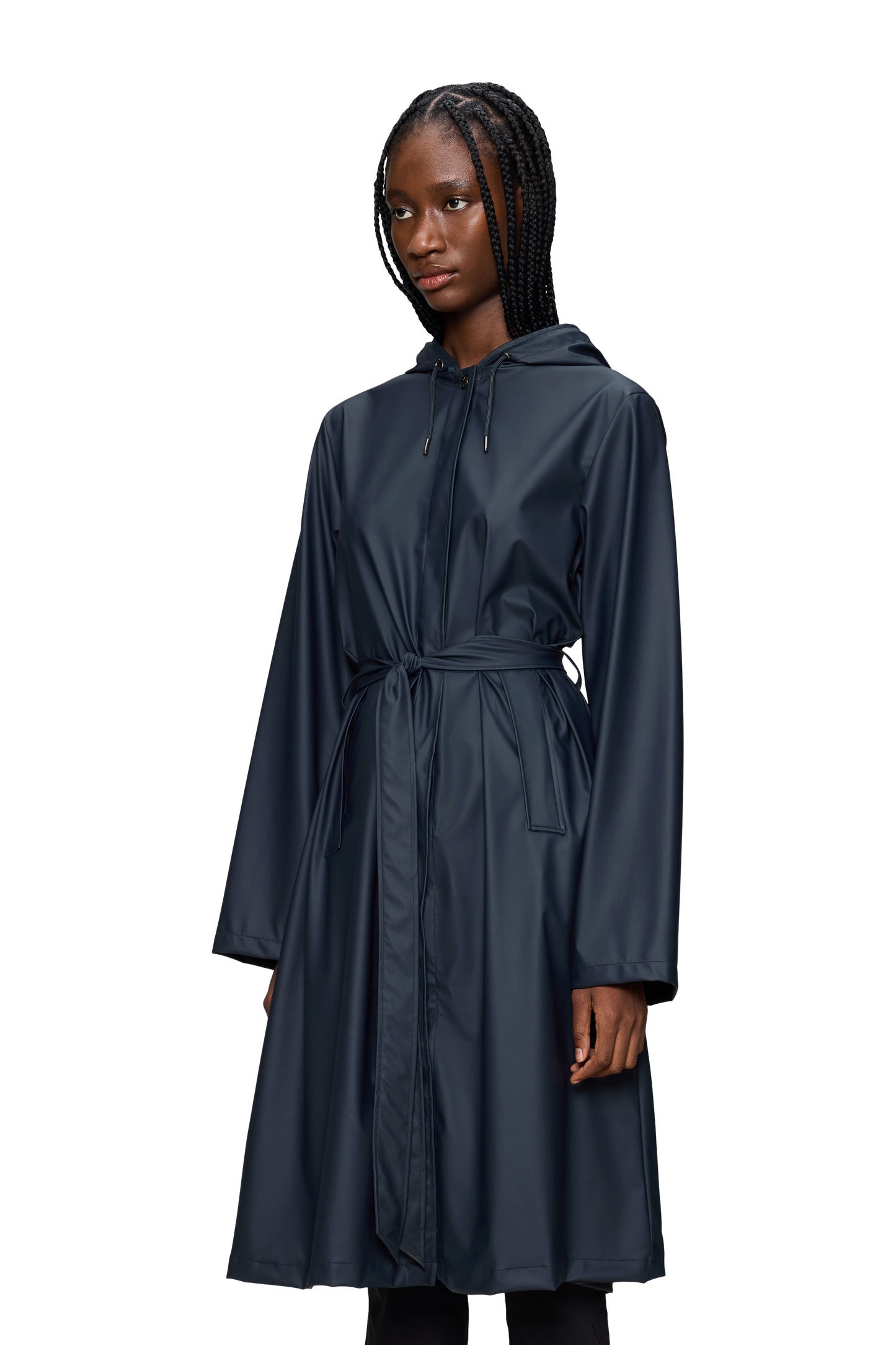 A-LINE LONGER JACKET NAVY