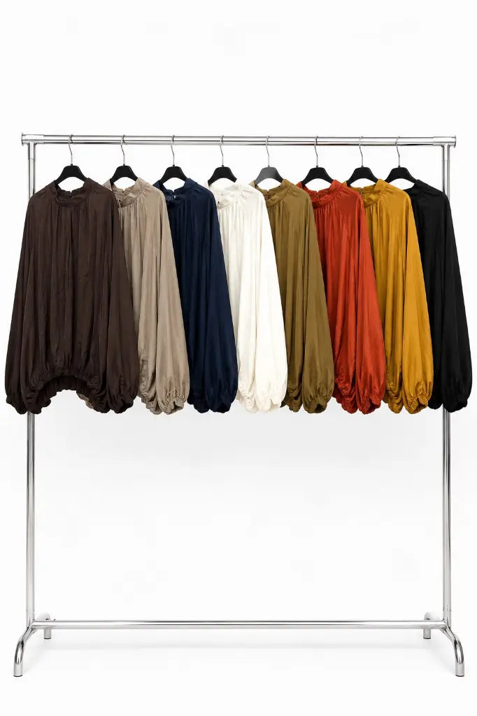ESME SATIN BLOUSE CAMEL