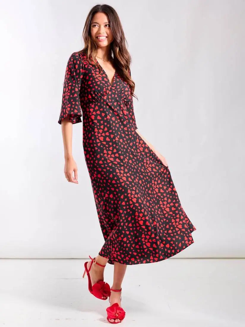 HEART MIDI DRESS