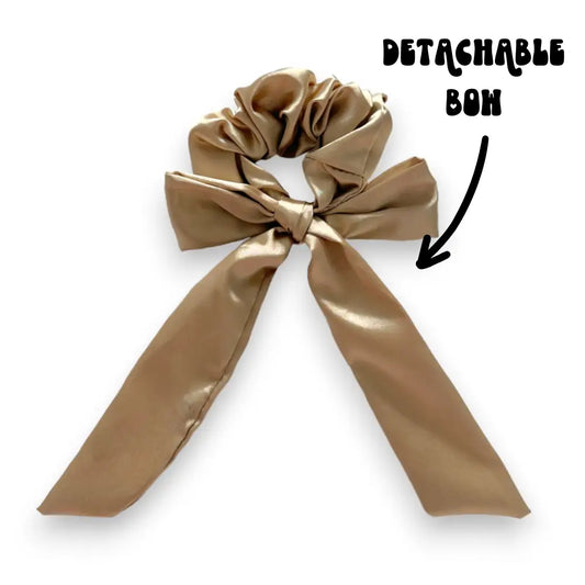 NUDE BOW SCRUNCHIE