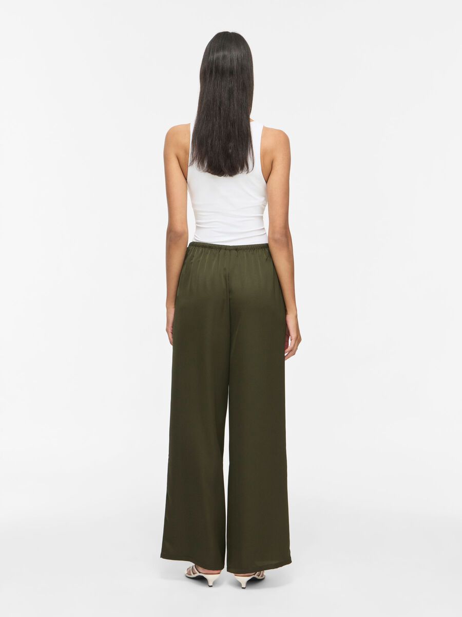 ELLETTE WIDE TROUSER FOREST NIGHT