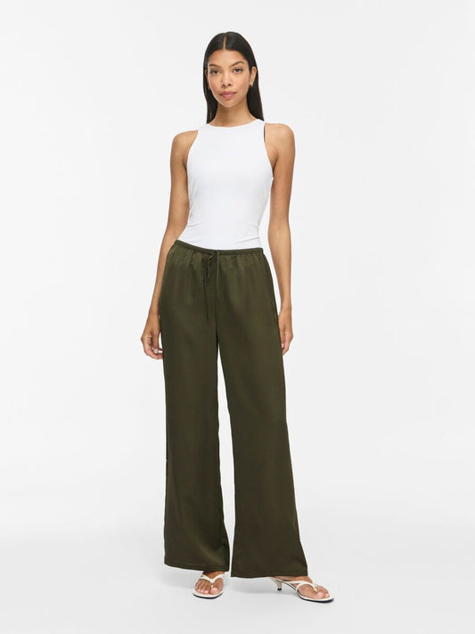 ELLETTE WIDE TROUSER FOREST NIGHT