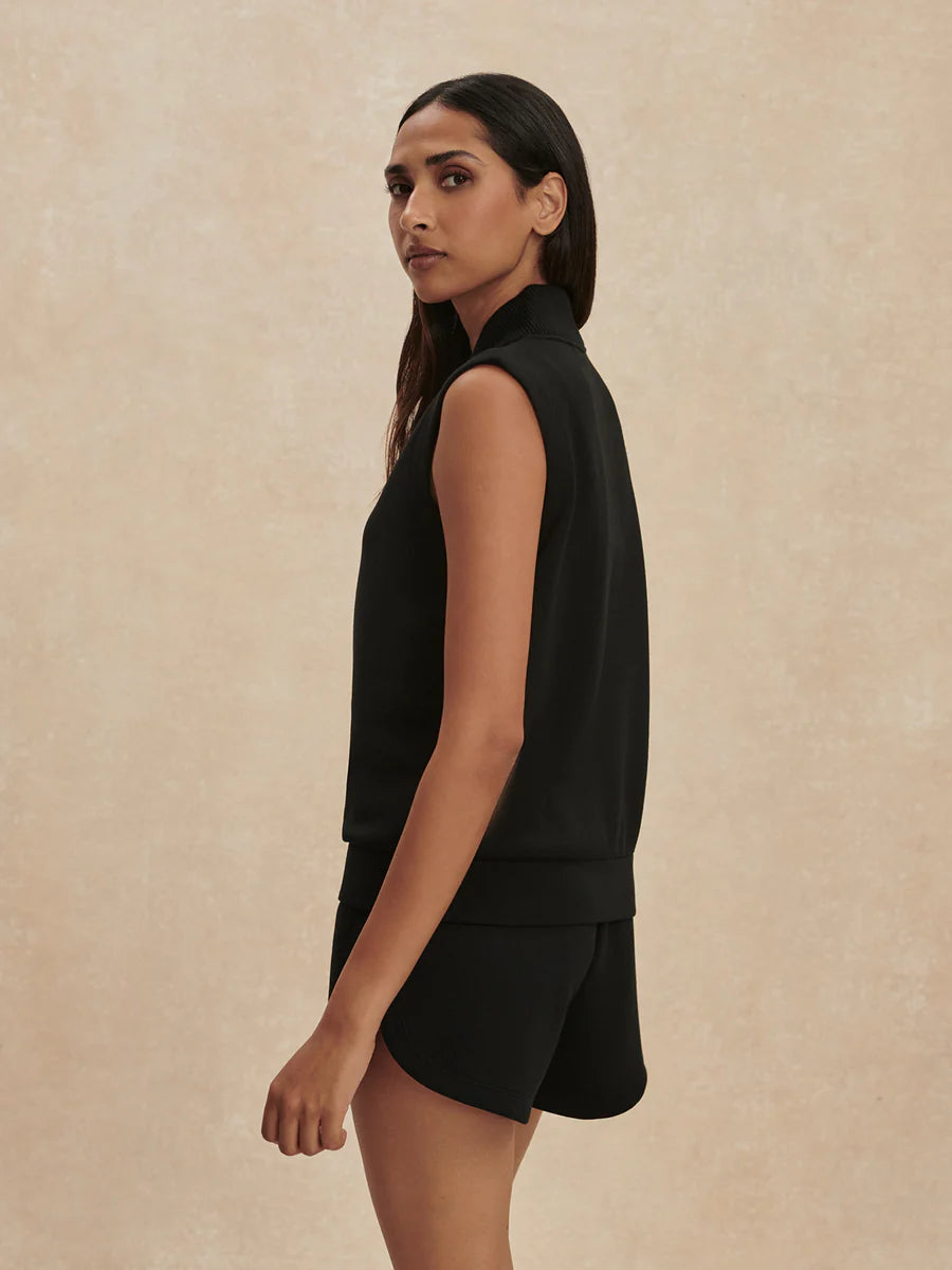 BEAU 1/2 ZIP TANK BLACK