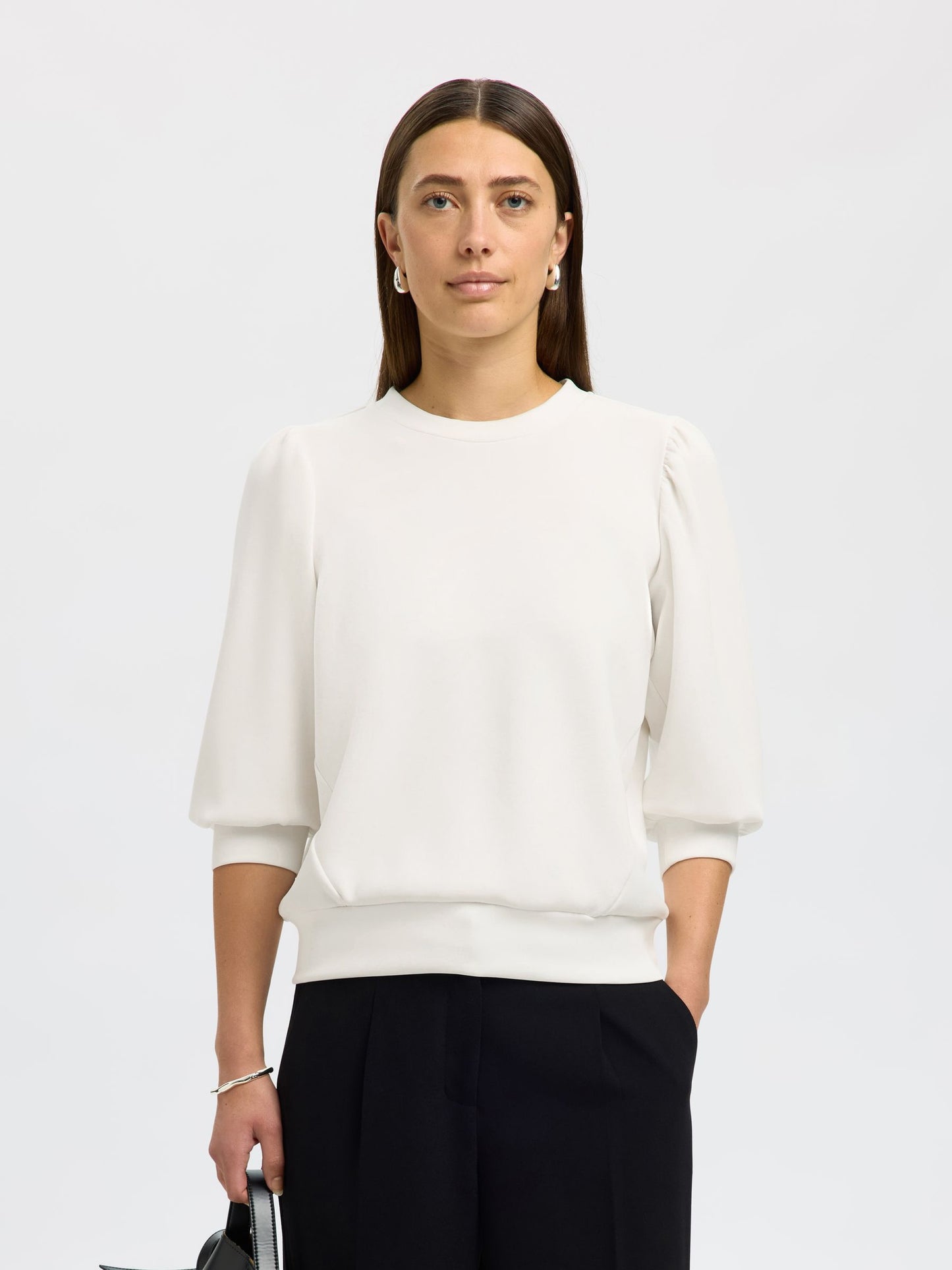 TENNY 3/4 SWEAT TOP SNOW WHITE