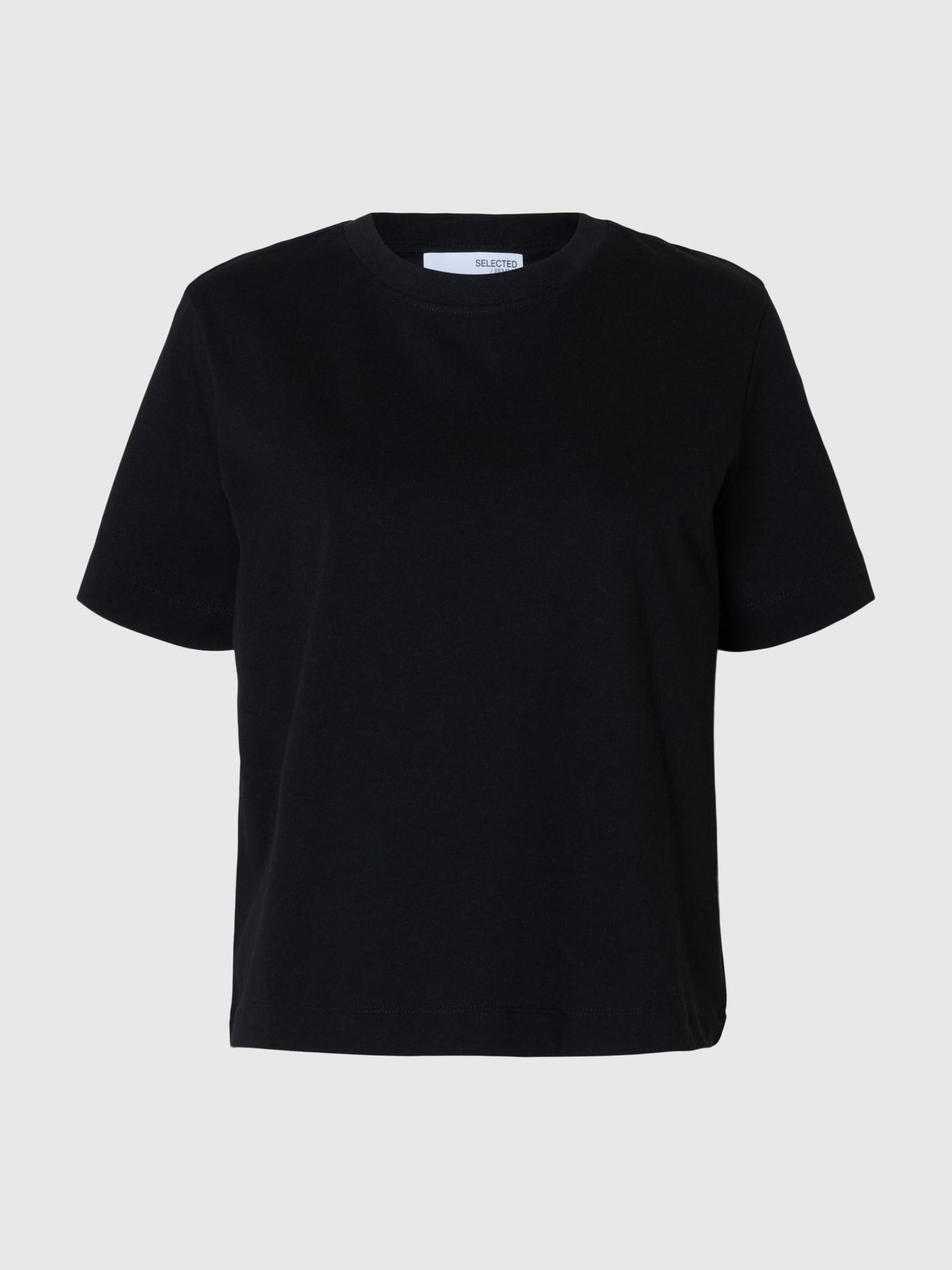 BOXY T-SHIRT BLACK SHORT SLEEVE