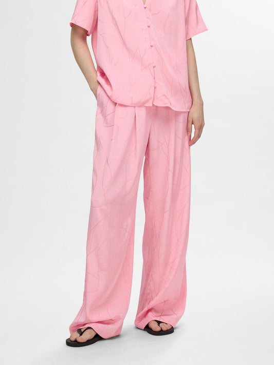 DIMITRA WIDE LEG TROUSER PEONY