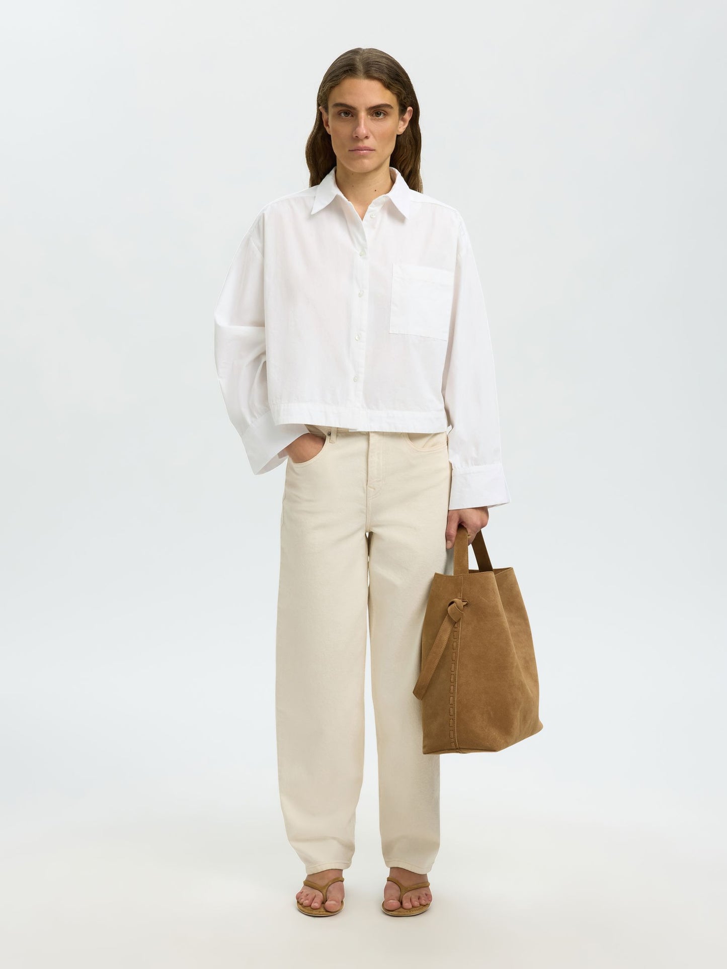 ASTHA CROPPED SHIRT WHITE