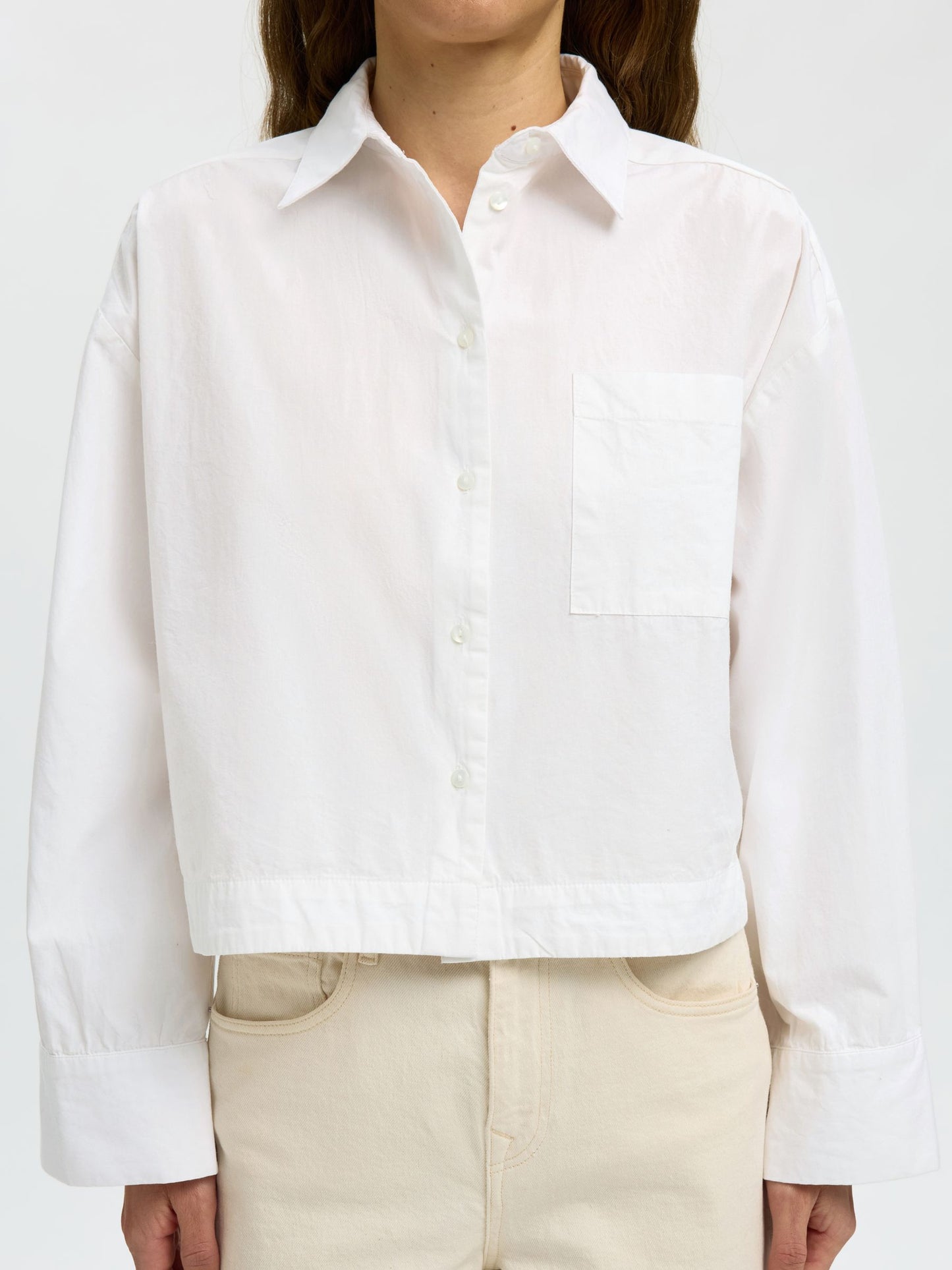 ASTHA CROPPED SHIRT WHITE