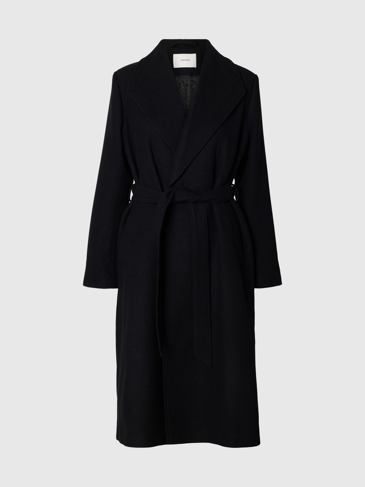 ZIA ROSE WOOL COAT BLACK