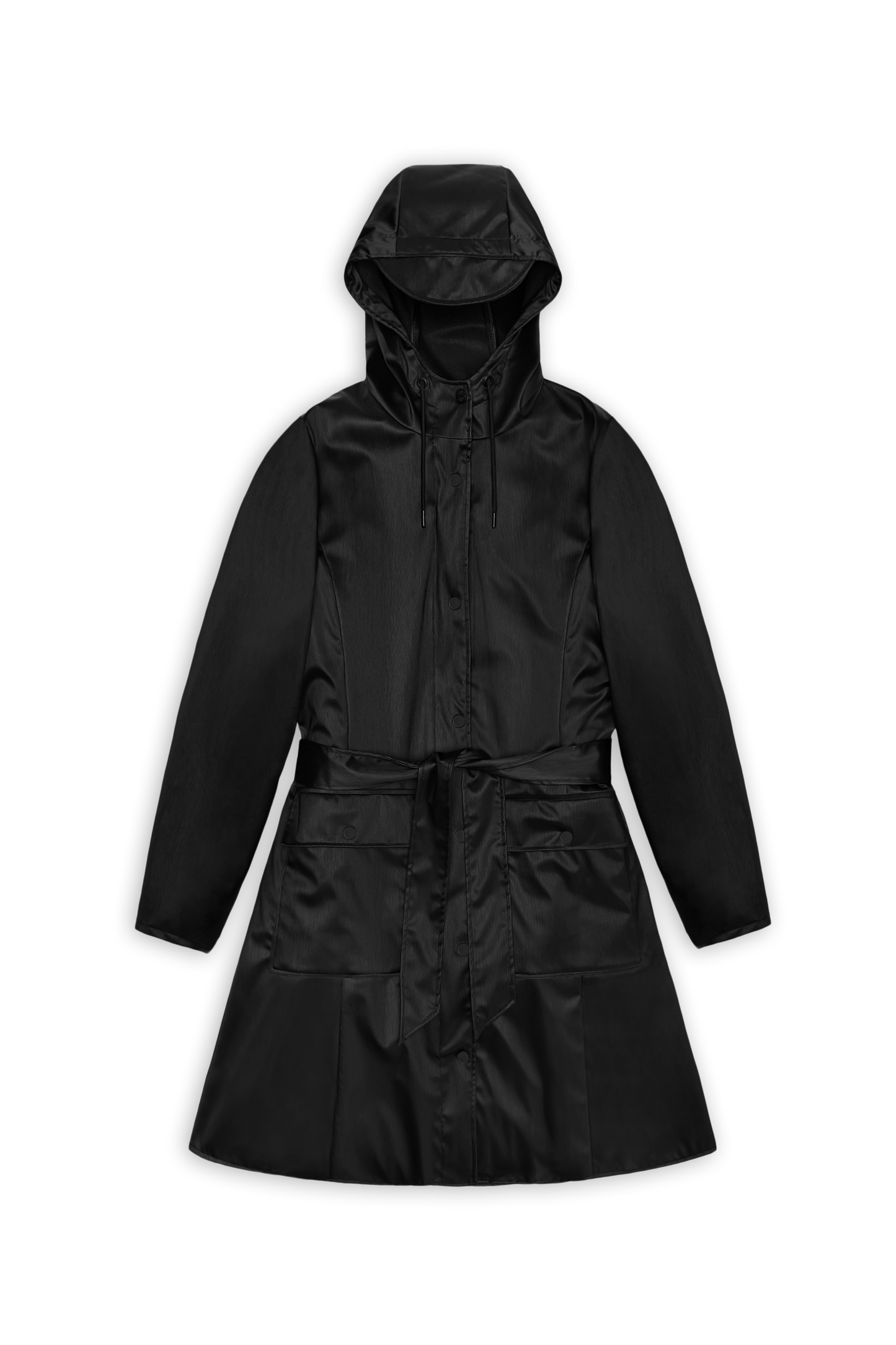 CURVE JACKET BLACK GRAIN LONG