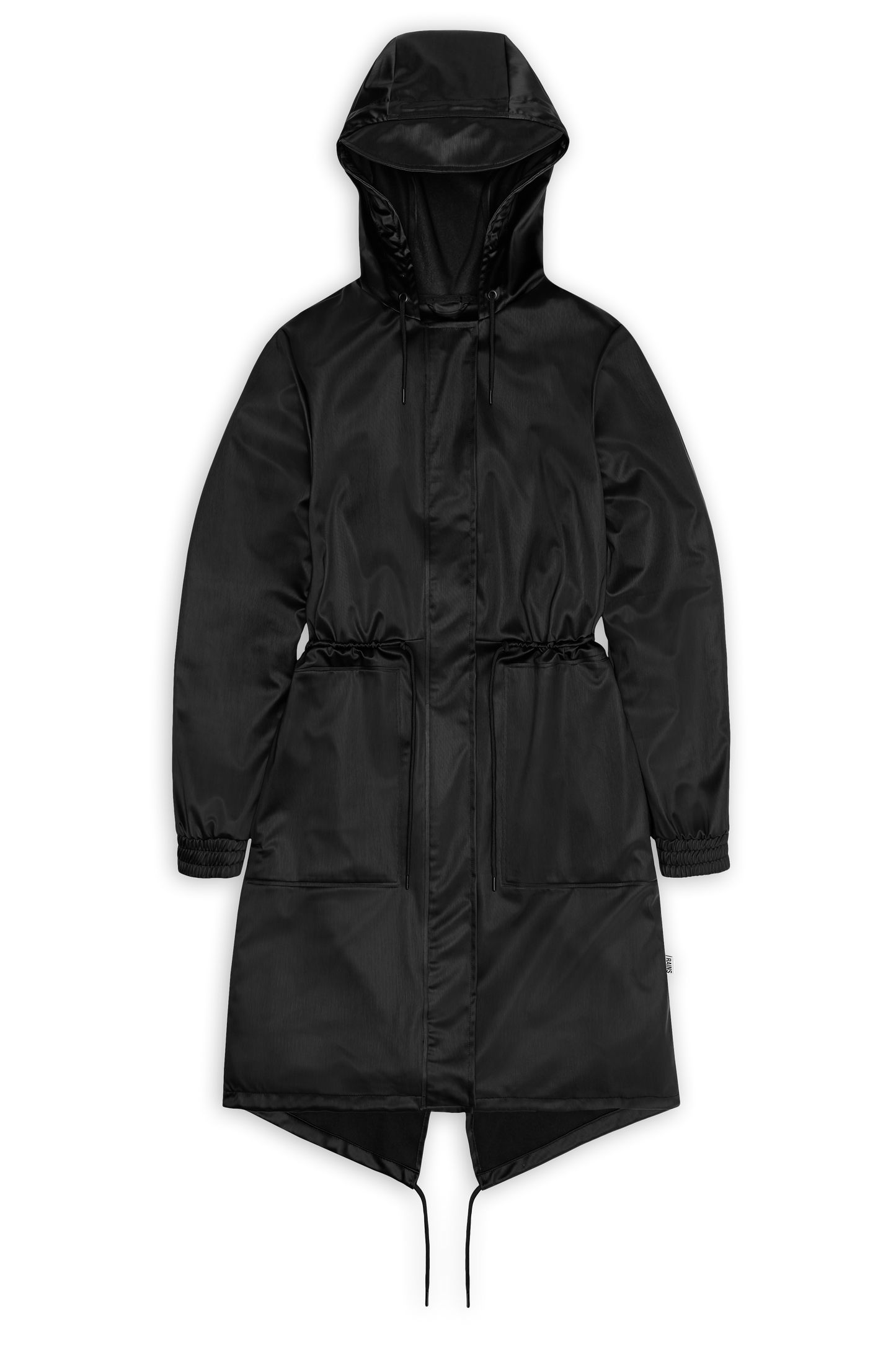 STRING PARKA BLACK GRAINED