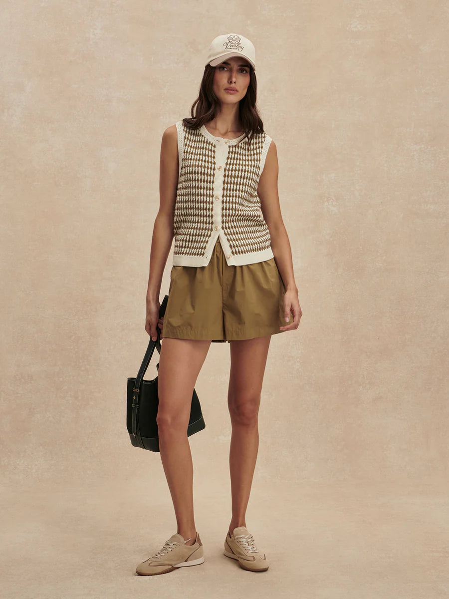 AURA KNIT TOP EGRET OLIVE