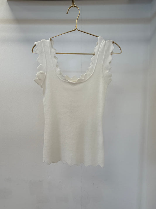 FRILL VEST WHITE