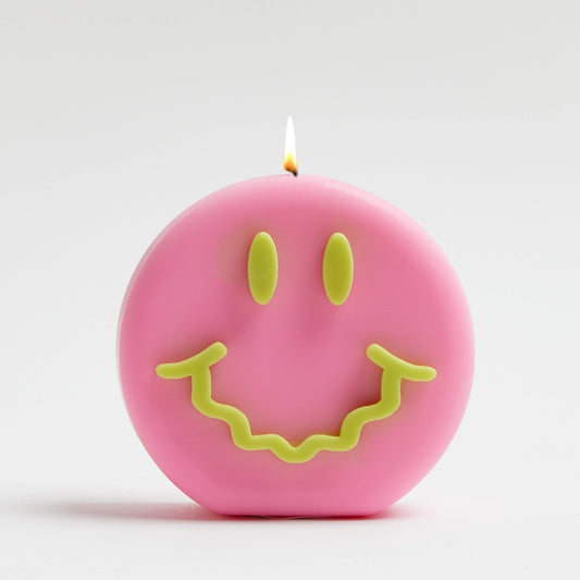 SMILEY GET WAVEY CANDLE PINK