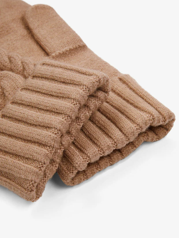 CHARLENE CABLE KNIT MITTEN PRALINE