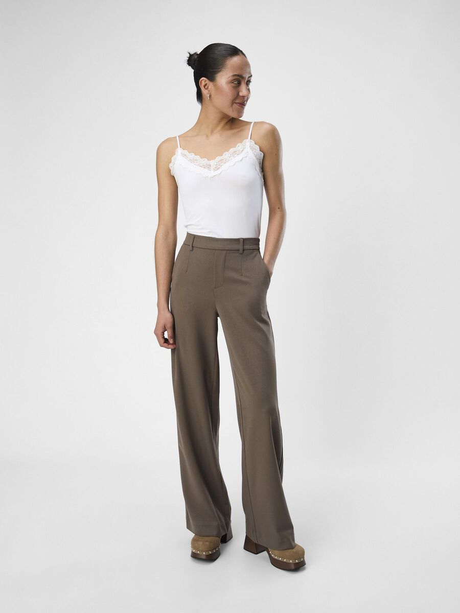 LISA WIDE LEG PANT MOREL SOLID
