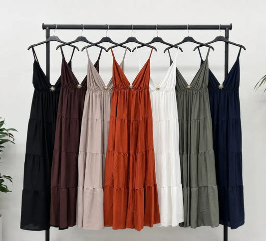STAR SUN DRESS RUST