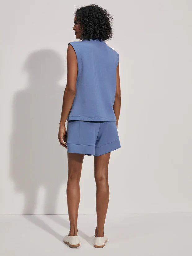MAGNOLIA DOUBLESOFT 1/2 ZIP TANK CORONET BLUE