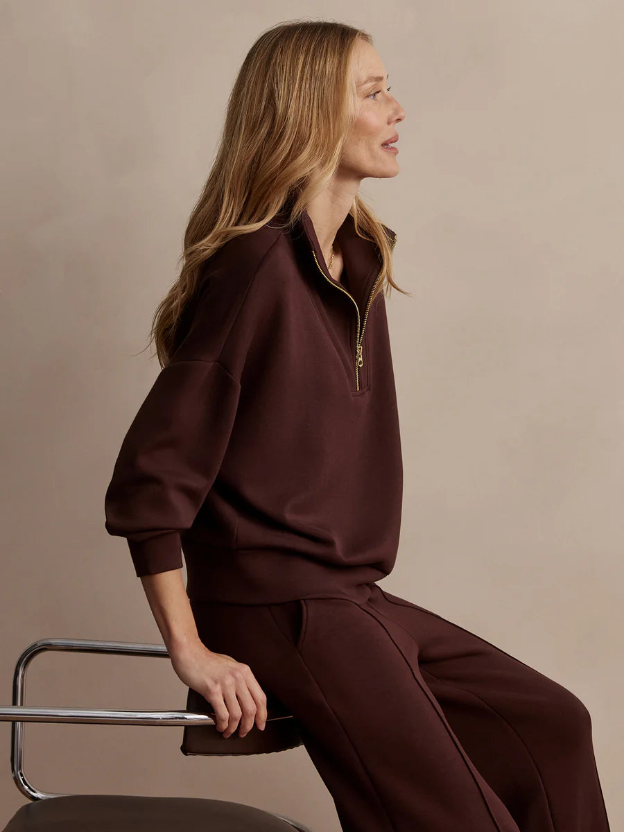 HAWLEY 1/2 ZIP COFFEE BEAN