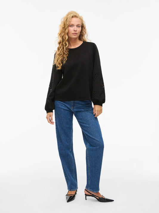 SANDY SWEAT TOP BLACK
