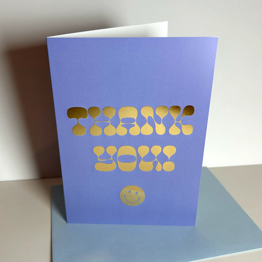 THANK YOU SMILE CARD BLUE