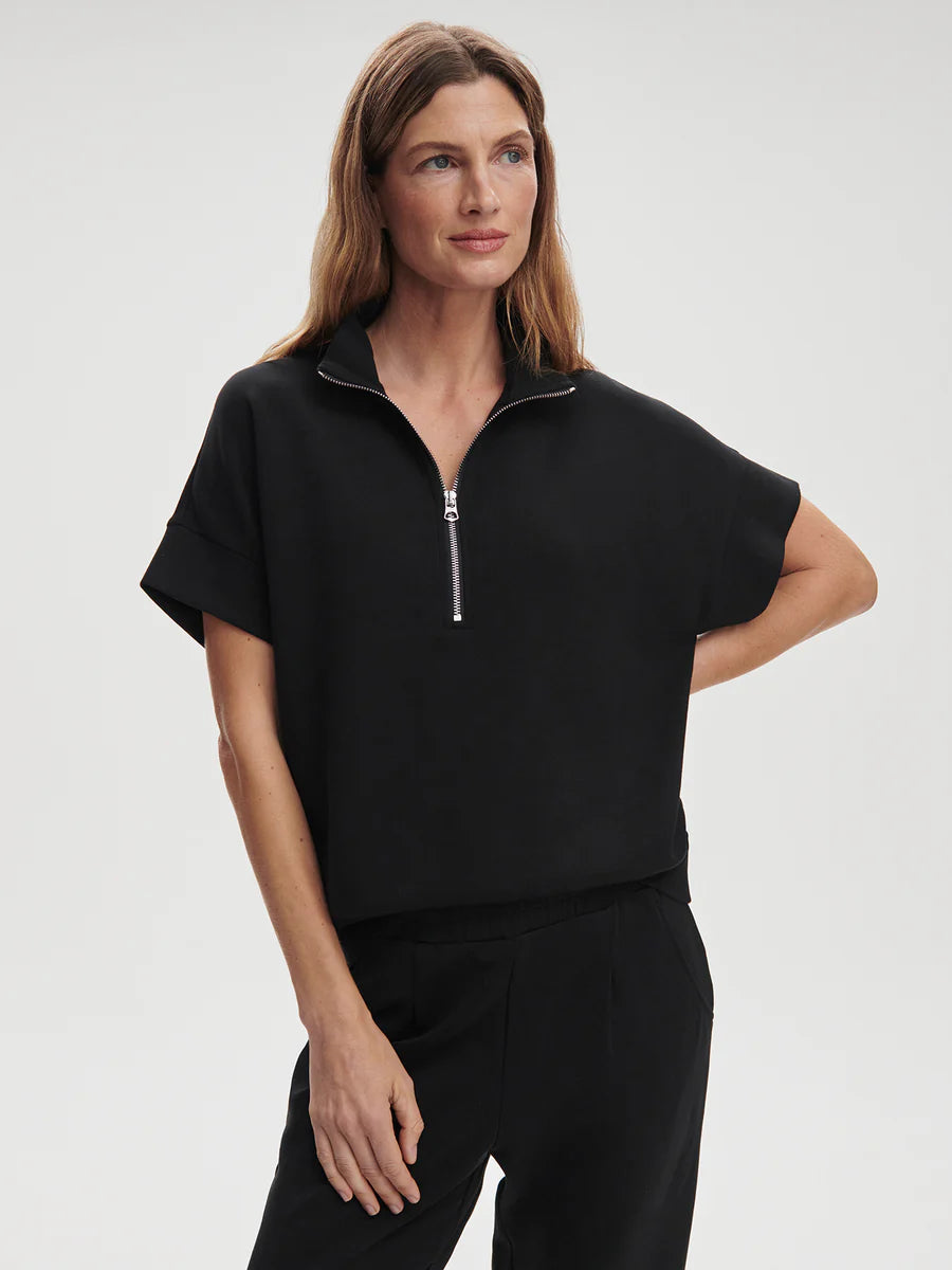 RITCHIE SS ZIP SWEAT BLACK