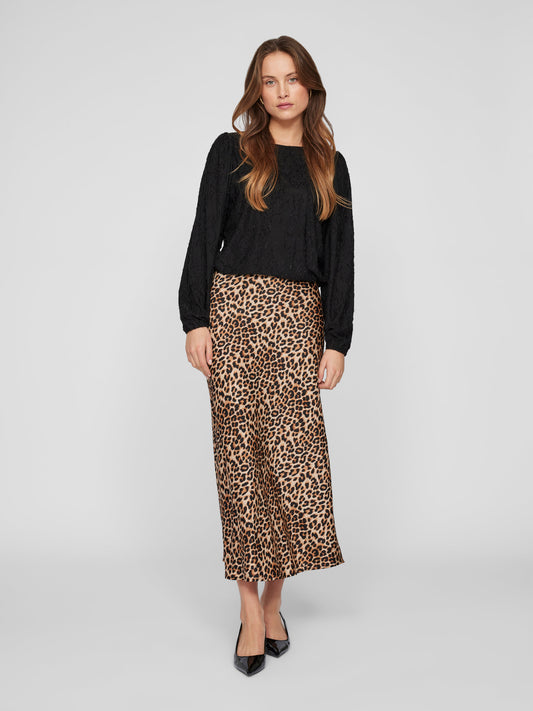 ELLETTE SKIRT CARAMEL CAFE LEOPARD