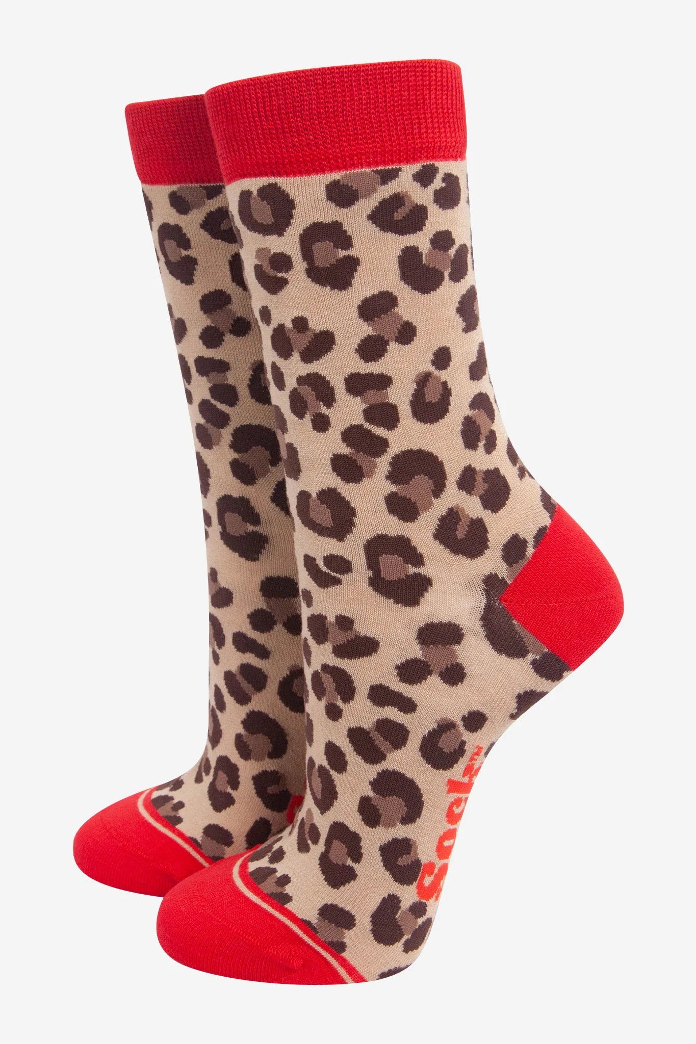 RED LEOPARD SOCKS