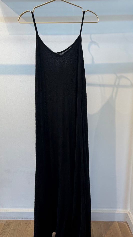 SAMMIE CAMI DRESS MAXI CRINKLE BLACK