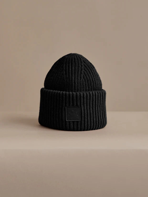 CRESTA RIB BEANIE BLACK