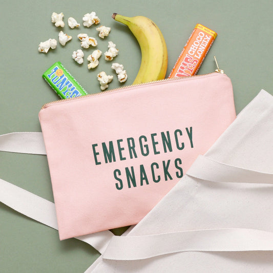 EMERGENCY SNACKS BAG TIDY PINK