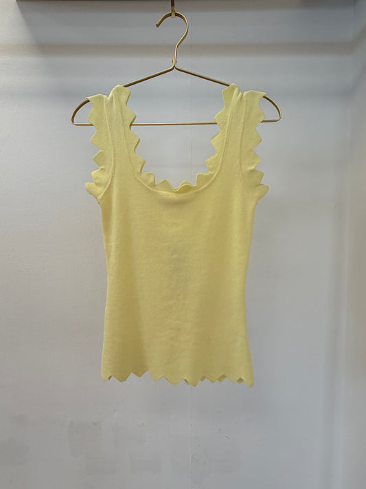 FRILL VEST CANARY