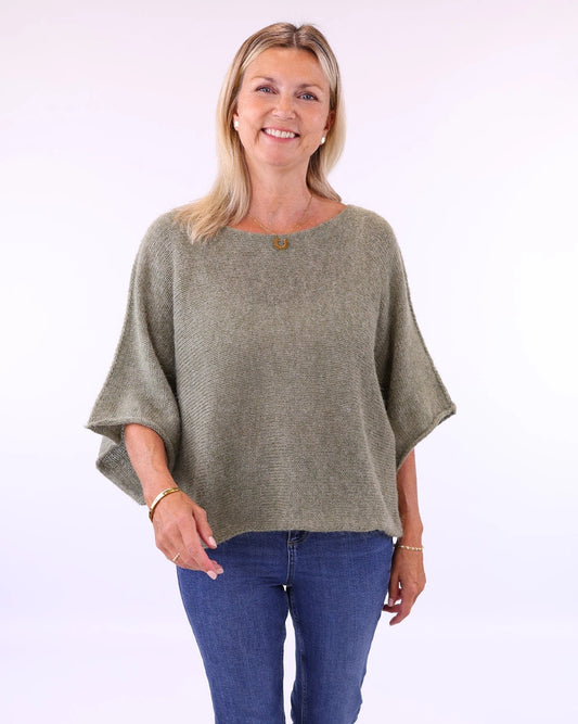 ALPACA TUNIC JUMPER SOFT MOSS