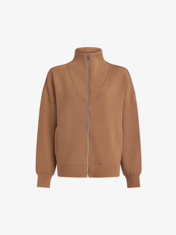 RALSTON DOUBLESOFT ZIP THROUGH SWEAT GOLDEN BRONZE