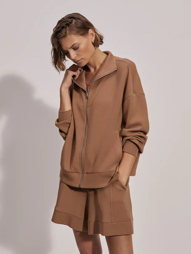 RALSTON DOUBLESOFT ZIP THROUGH SWEAT GOLDEN BRONZE