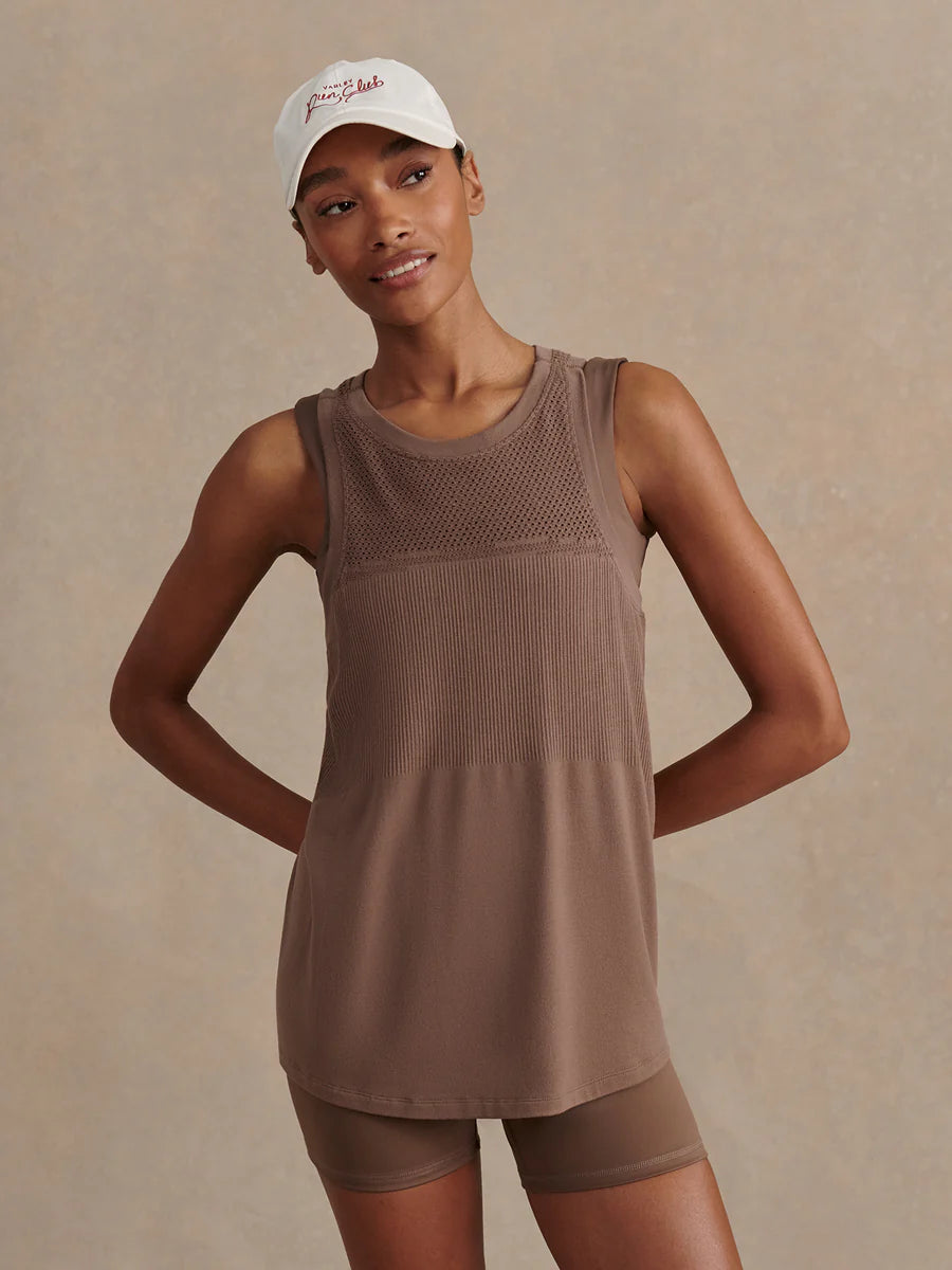 DAYNA RUNNING TANK COFFEE QUARTZ