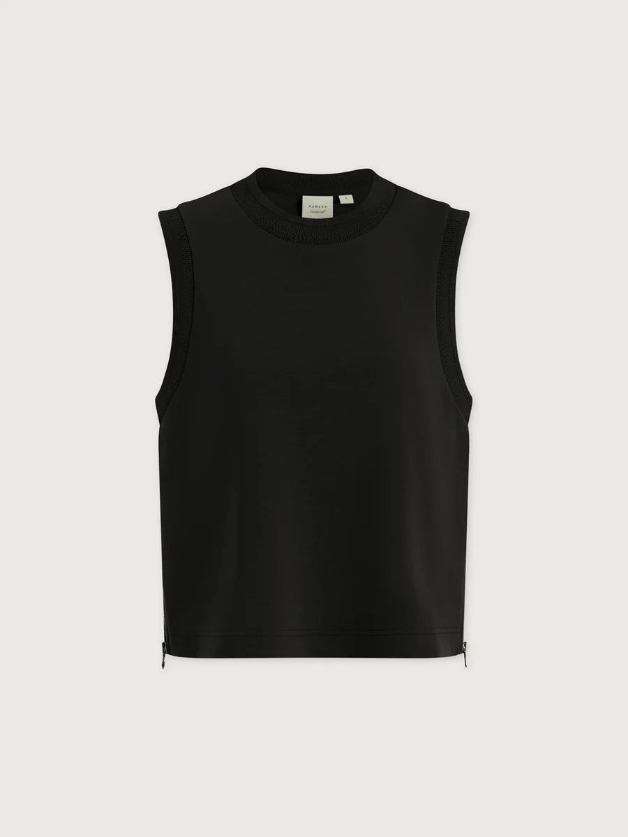 SHEA CROP TANK BLACK