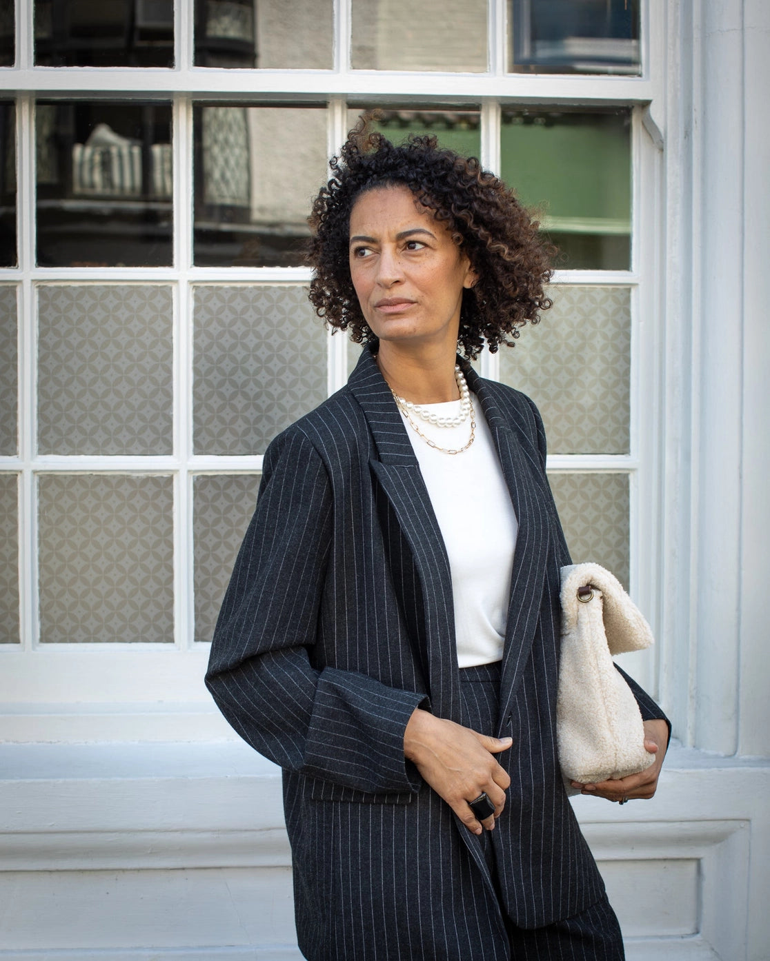 DREW PINSTRIPE BLAZER