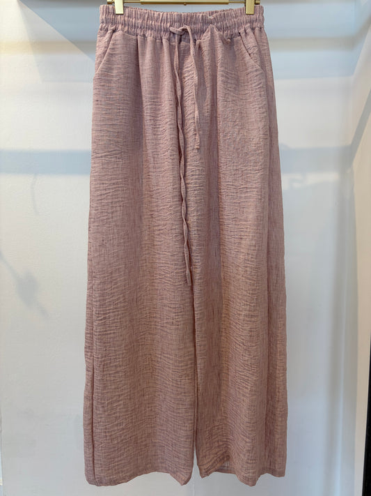 CRINKLE TROUSER PINK