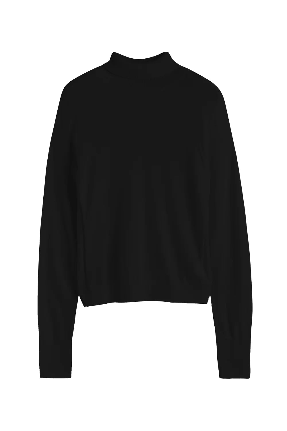 PURE MERINO ROLLNECK BLACK