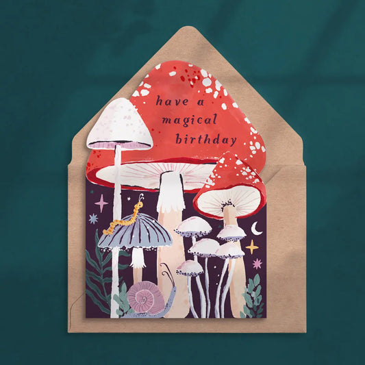 MUSHROOM BIRTHDAY  CARD