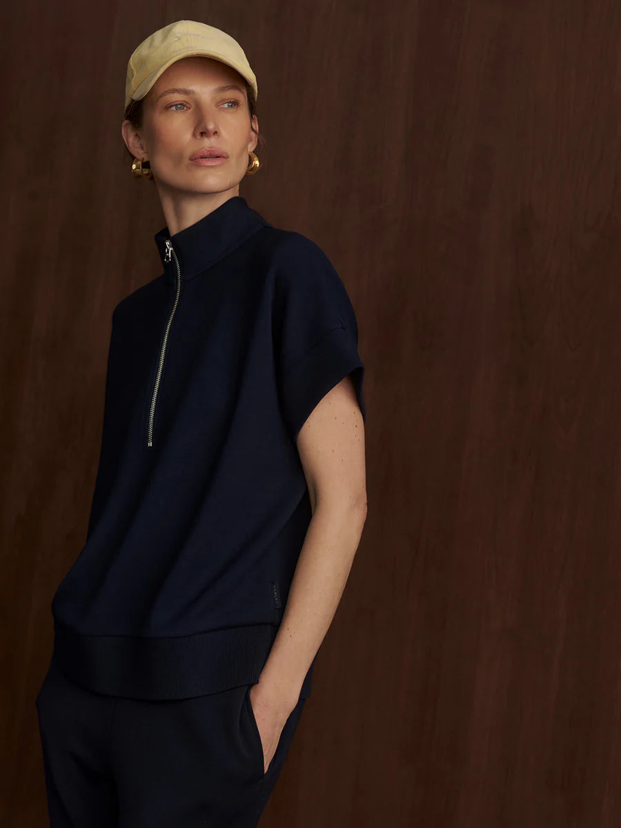 RITCHIE SS ZIP SWEAT NAVY