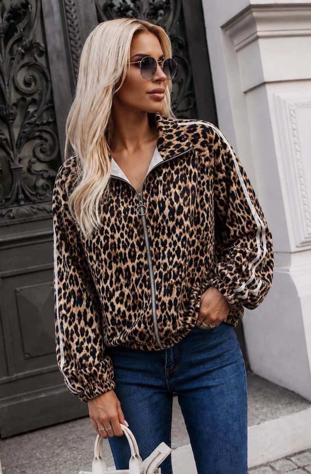 DOROTHEA LEOPARD STRIPE JACKET