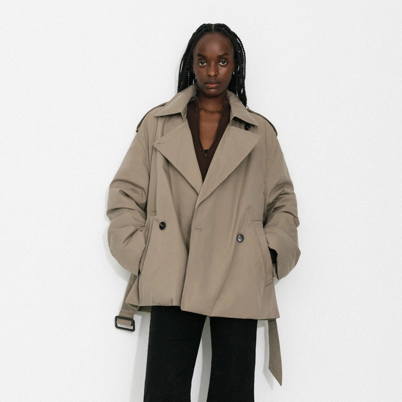 OVERSIZED DOWN JACKET KHAKI