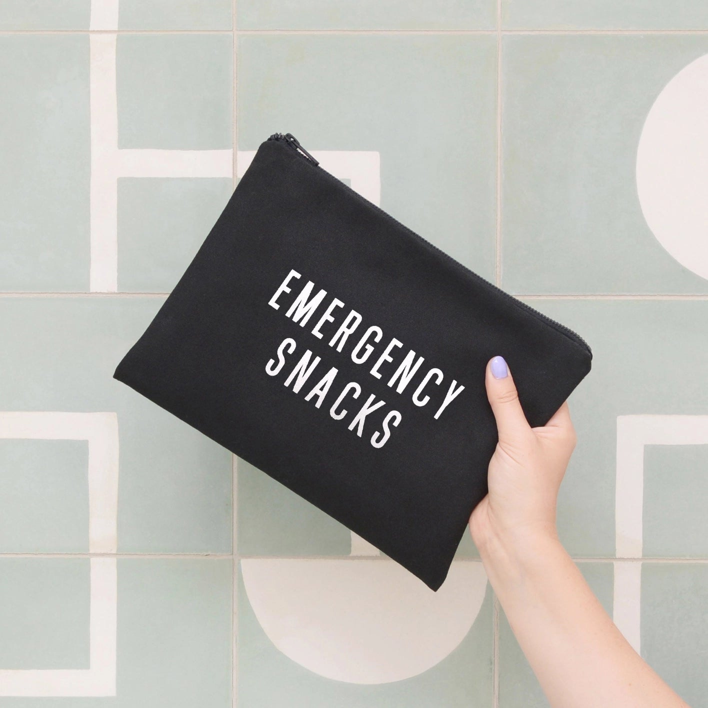 EMERGENCY SNACKS BAG TIDY BLACK