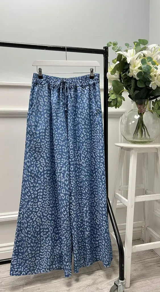 FLO LEOPARD TROUSER DARK LEOPARD