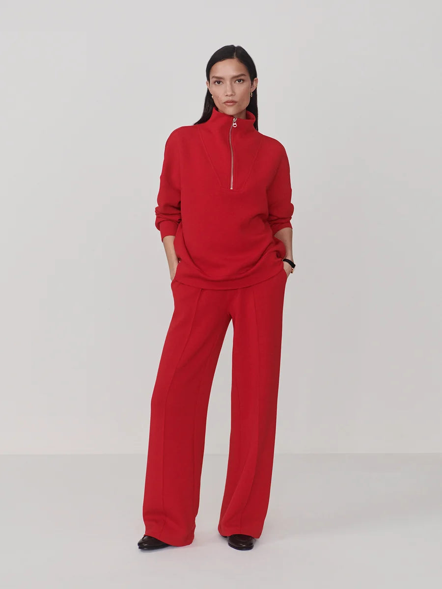 THE WIDE LEG PANT 30" RED MARL