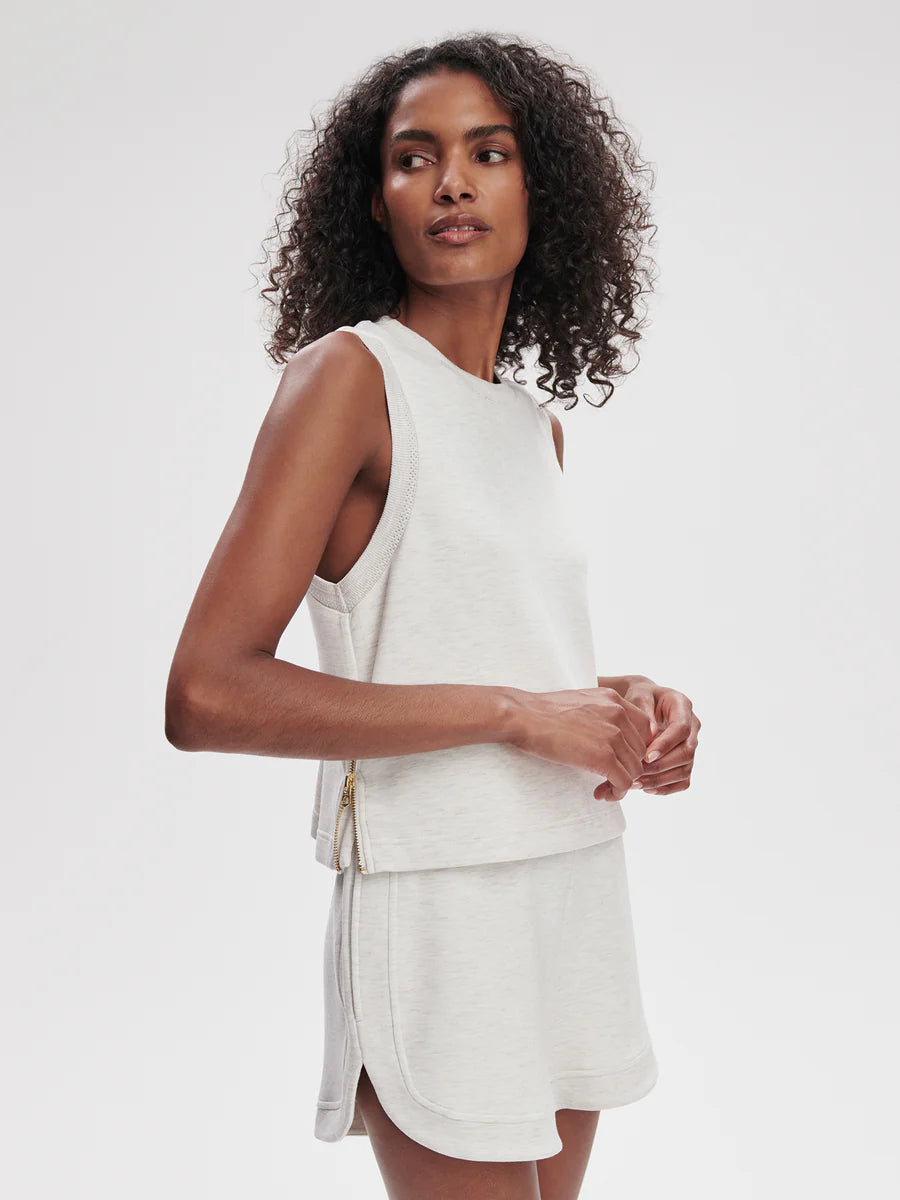 SHEA CROP TANK IVORY MARL
