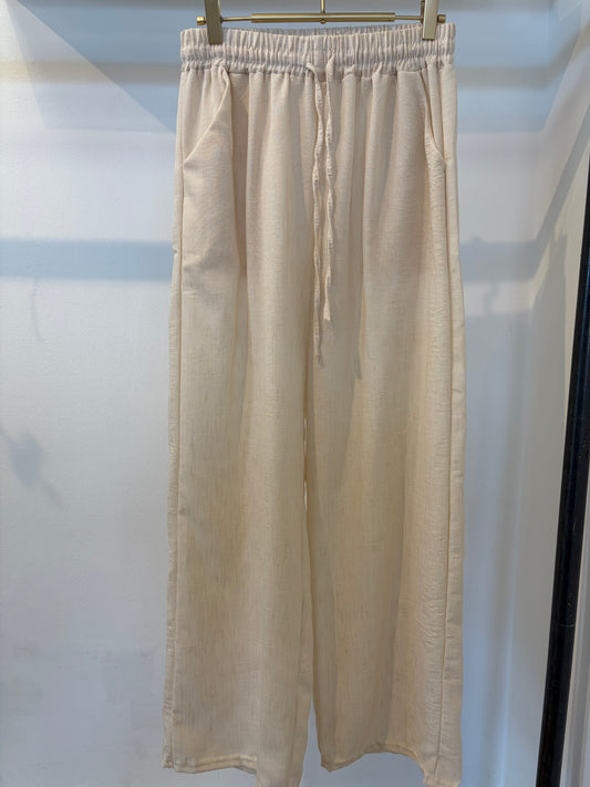 CRINKLE TROUSER SAND