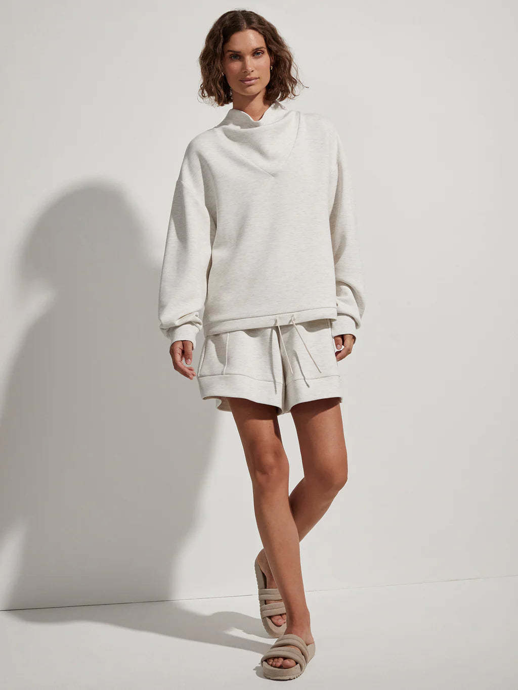 BETSY DOUBLESOFT SWEATER IVORY MARL